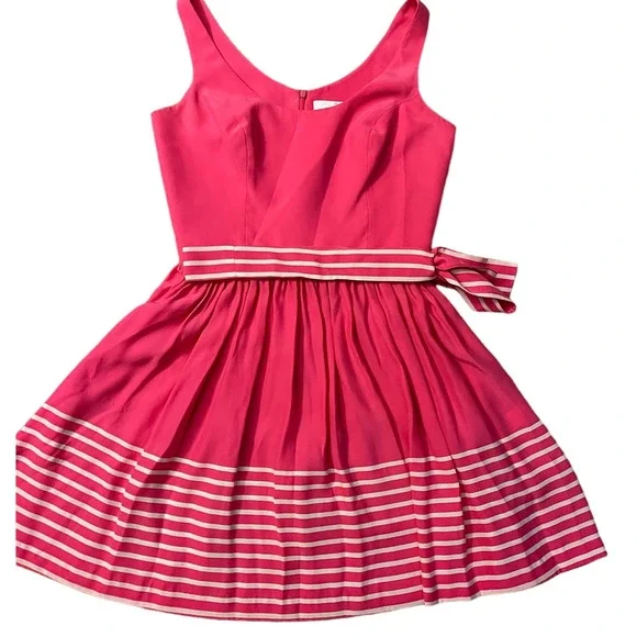 Amanda Uprichard Pink Striped Dress - Picture 4 of 12